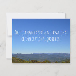 Carte Créer votre propre message Pittoresque Mountain Ho