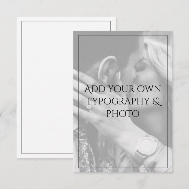 Carte Créer votre propre photo personnalisée Enregistrer (Devant / Derrière)