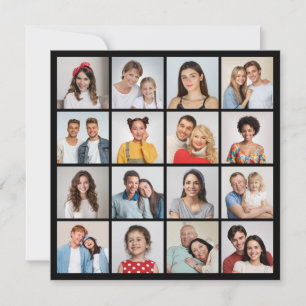 Carte Créez votre propre 16 photo Collage de voeux