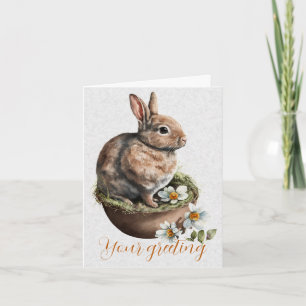 Carte Créez votre propre Bunny de printemps et vos Fleur