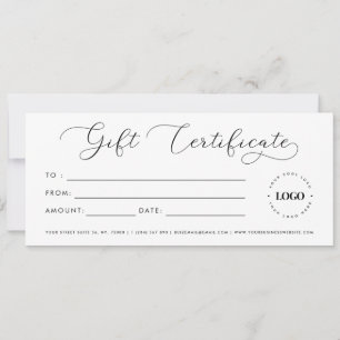 Carte Créez votre propre certificat-cadeau avec logo per