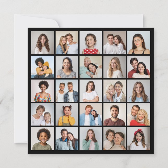 Carte Créez Votre Propre Collage de 25 Photos (Devant)
