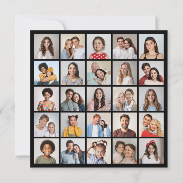 Carte Créez votre propre collage de 25 photos (Devant)