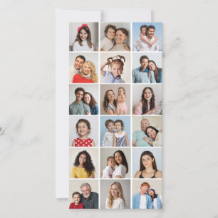 Carte Créez votre propre collection de 18 photos couleur