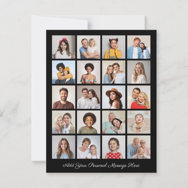 Carte Créez votre propre collection de photos 20 Ajouter (Devant)