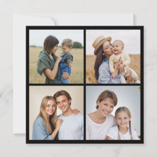 Carte Créez votre propre collection de photos 4 voeux