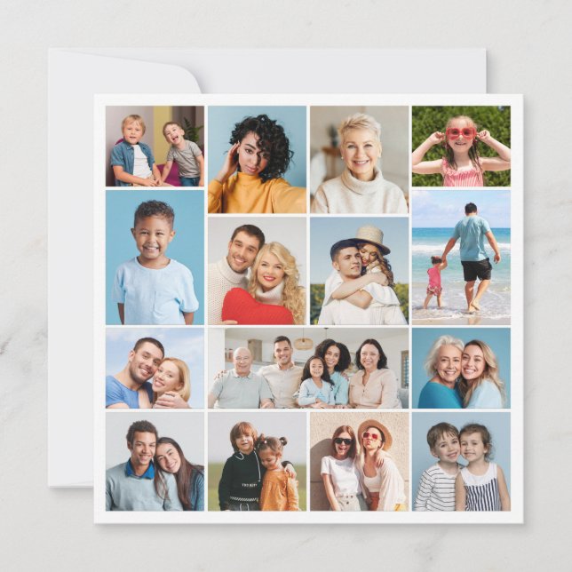 Carte Créez votre propre collection de photos de 15 voeu (Devant)