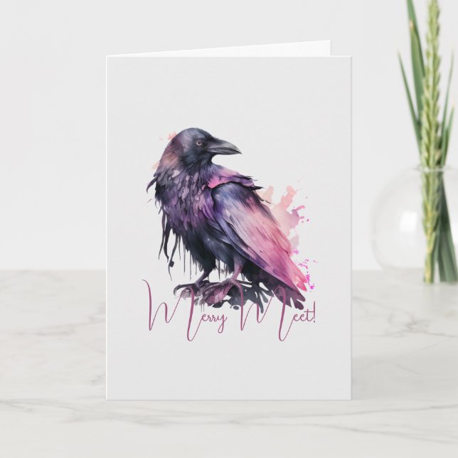 Carte Créez votre propre corbeau noir mystique (Devant)