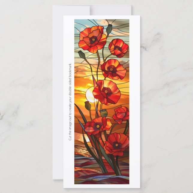 Carte Créez votre propre Signet de Poppies en Verre Tres (Devant)