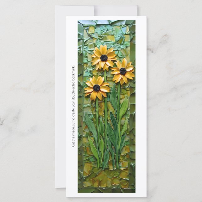 Carte Créez votre propre Signet de tournesols sculptés 3 (Devant)