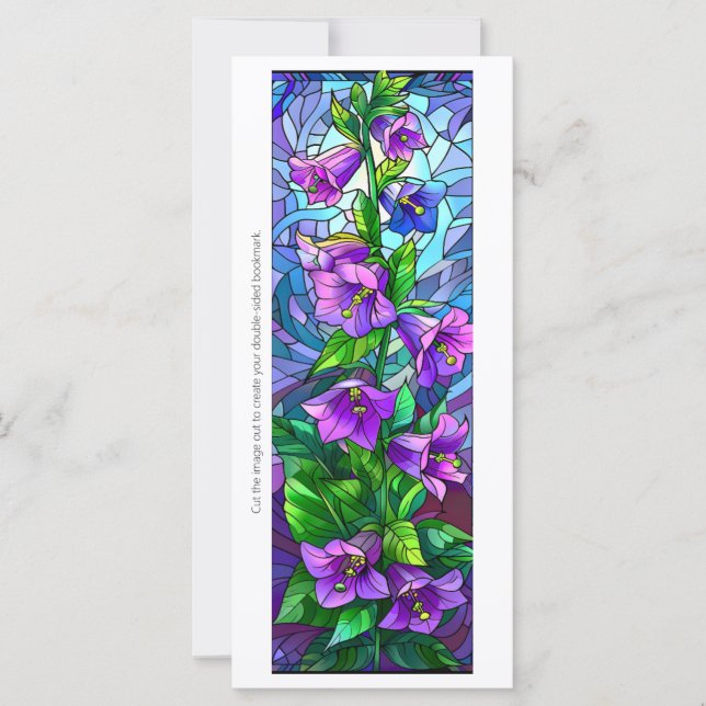 Carte Créez votre propre Signet Foxglove violet en verre (Devant)