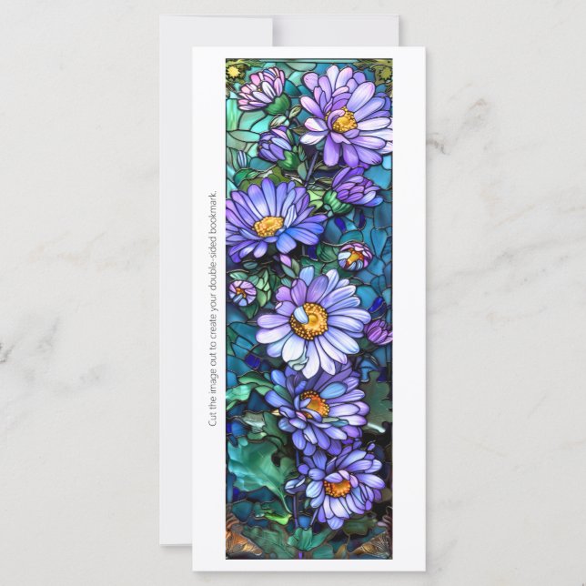 Carte Créez votre propre Signet Gerberas violet en verre (Devant)