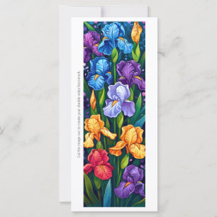 Carte Créez votre propre Signet Irises Peint