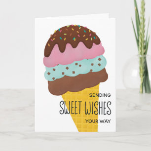 Carte Crème glacée Anniversaire Sweet Summer Souhaits