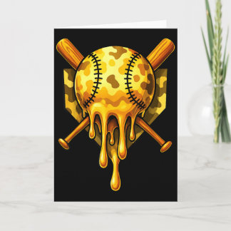 Carte Crème glacée baseball Drip camouflage design cool 