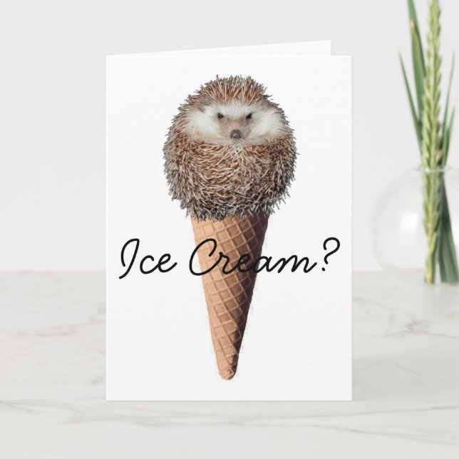 Carte Crème glacée de hérisson (Devant)