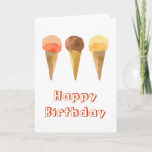 Carte Crème glacée Pastel Soirée sorbet anniversaire