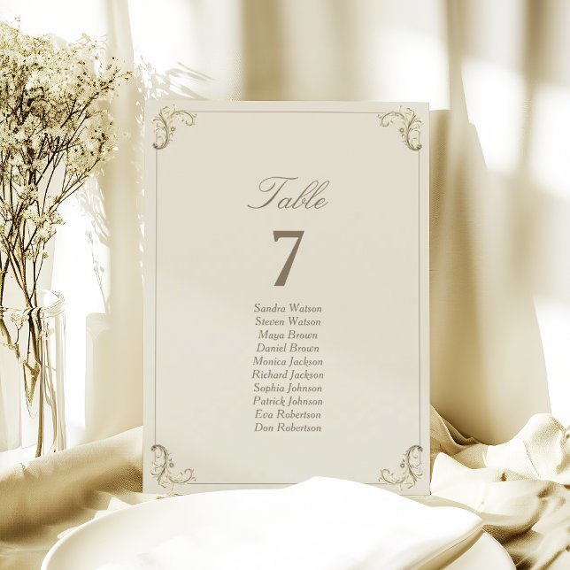 Carte Crème Mariage baroque or  (Créateur téléchargé)