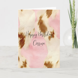 Carte Crème rose pâle blanc Brown
