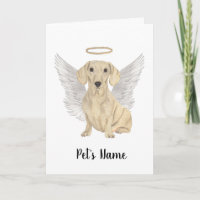 Crème Smooth Dachshund Sympathy Memorial