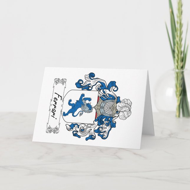 Carte Crest familial Ferrari (Devant)