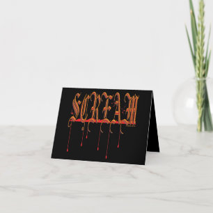 Carte CRI PERÇANT Halloween sanglant