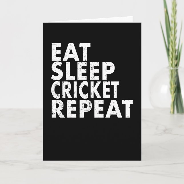 Carte Cricket Bowler chaume Cricketer cadeau (Devant)