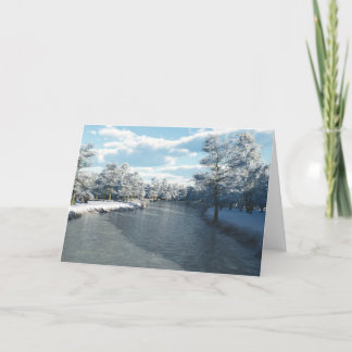 Carte Crique d'hiver (blanc)