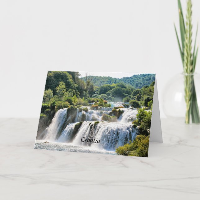 Carte Croatie, cascade pittoresque (Devant)