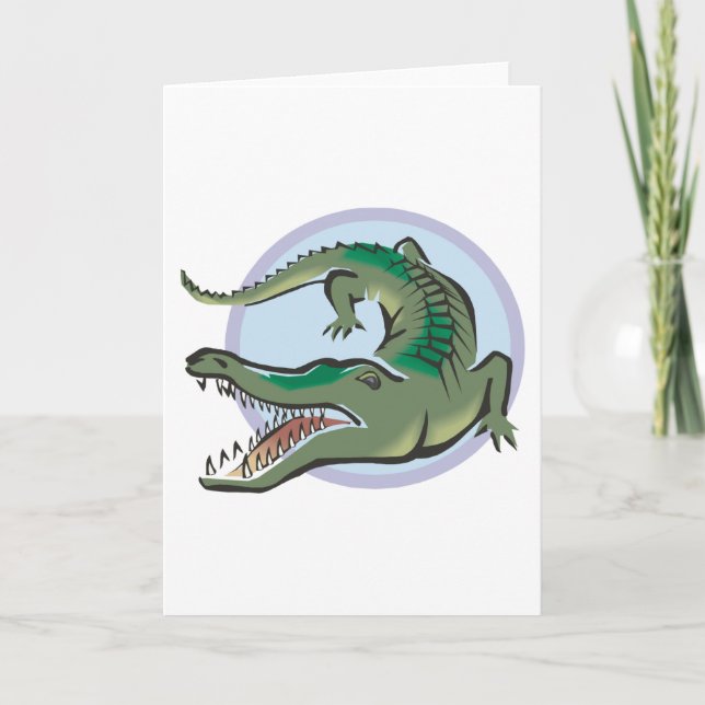 Carte Crocodile/Alligator Conception circulaire (Devant)