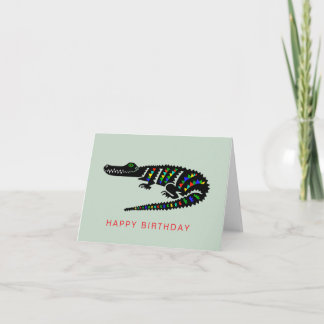 Carte CROCODILE dessiné à la main - Nature - Faune -