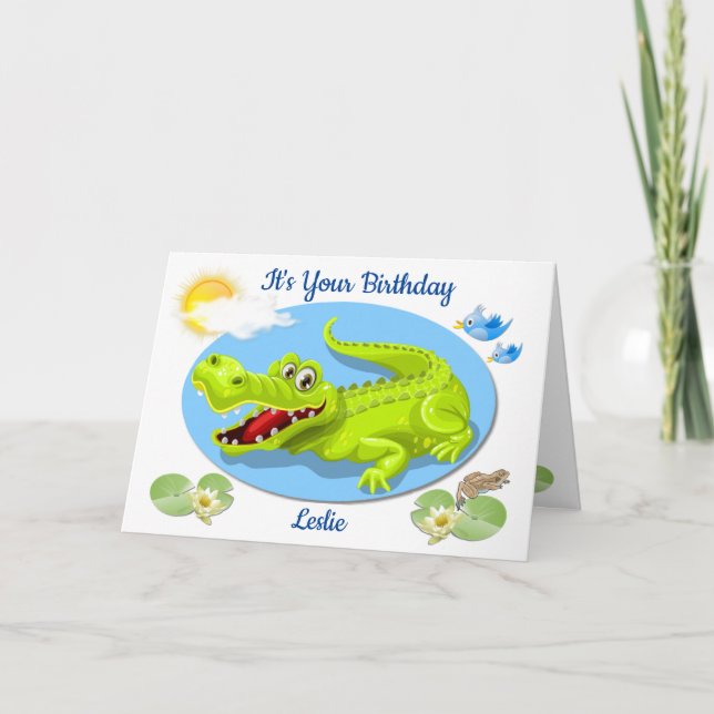 Carte Crocodile Souriant (Devant)