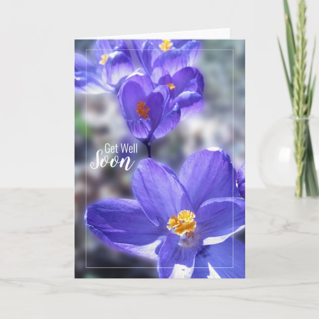 Carte Crocus Allez Bien Bientôt Photo (Devant)