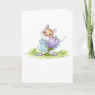 Carte Crocus Mouse Card