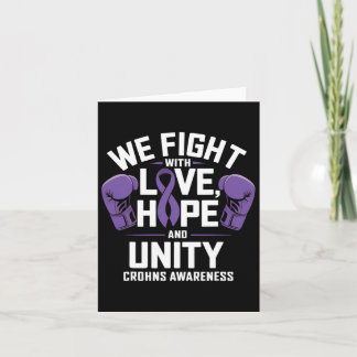 Carte Crohns Sensibilisation Amour Espoir Unité Violet R