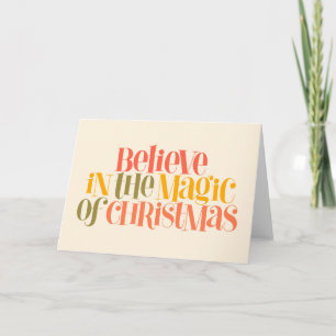 Carte Croire à la magie de Noël - Style rétro