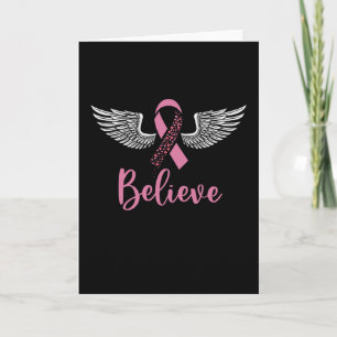 Carte Croire foi Conscience du cancer du sein chrétien