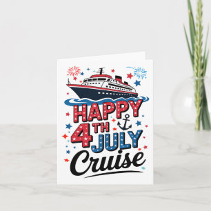 Carte Croisière du 4 juillet heureux famille appariée ro