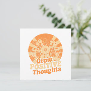 Carte Croissance des pensées positives - Floral inspiran