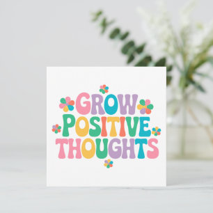 Carte Croissance des pensées positives - Floral Inspirat
