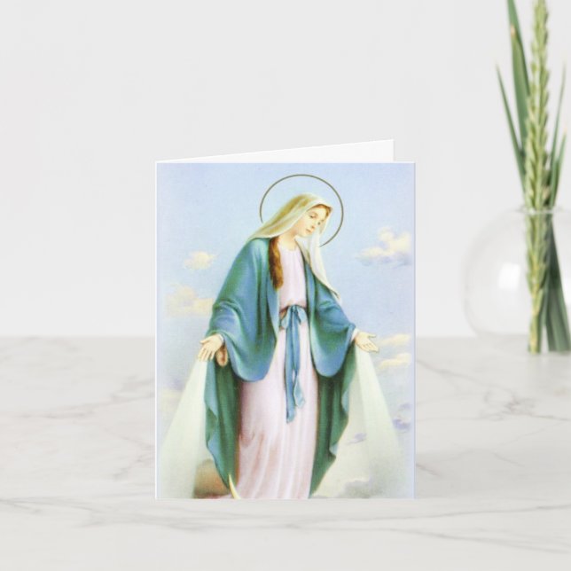 Carte Croissant MoonCard de Vierge Marie (Devant)