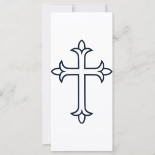 Carte Croix Chrétienne Classique Art Minimaliste Fin