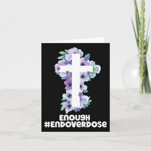 Carte Croix chrétienne Overdose Ruban violet Overdose Af