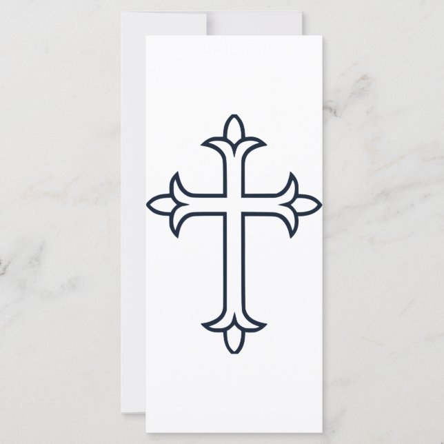 Carte Croix chrétienne typique (Devant)