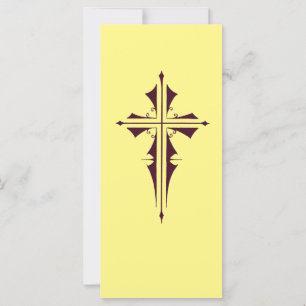 Carte Croix chrétienne violette