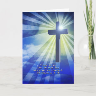 Carte Croix de bleu de 4h13 de 10014 de bible