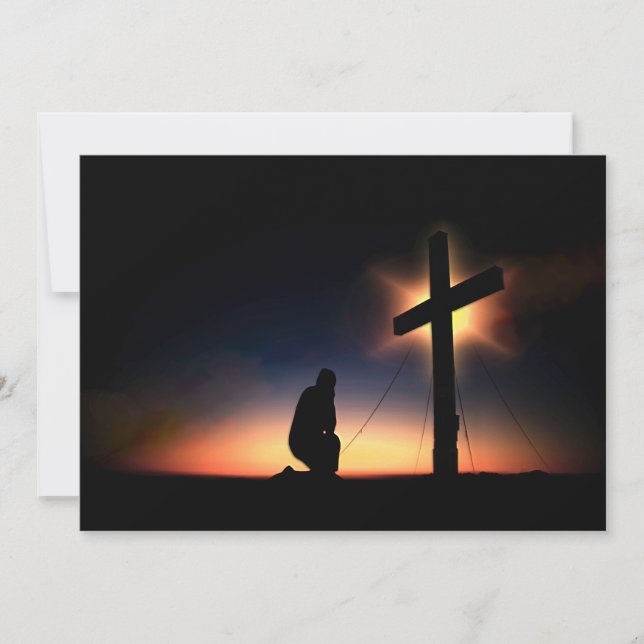 Carte Croix de crucifixion Jésus Christ (Devant)