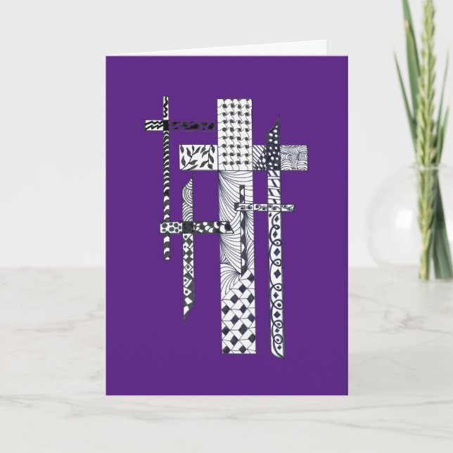 Carte Croix de Pâques Salutation (Devant)