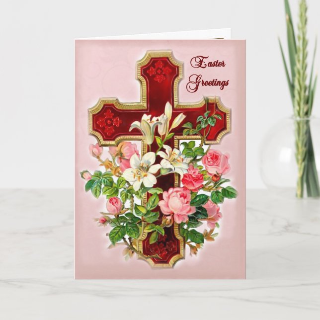 Carte Croix florale (Devant)