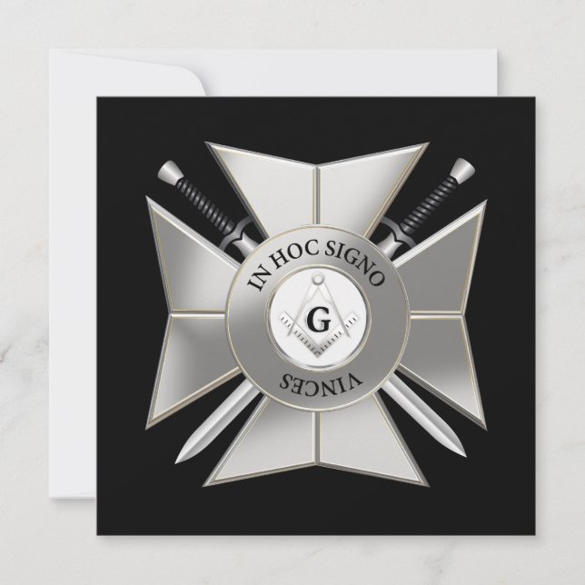 Carte Croix maçonnique (Devant)